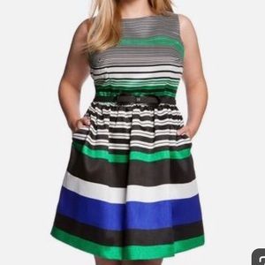 Eloquii Striped Dress with Pockets